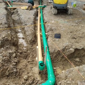 Trennsystem-Dachwasser-Schmutzwasser-Leitungsbau