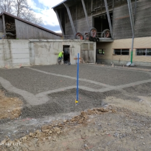 Sauberkeitsschicht-Magerbeton-Verdichten