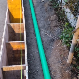 Dachwasser-Leitung-Negativbeton