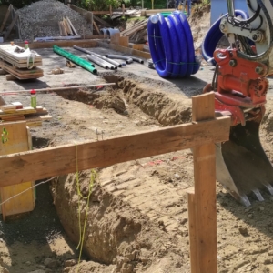 Baggerarbeiten-Grabenaushub-Werkleitungen-Anbau