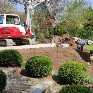 Humusieren-Kultuererde-Baggerarbeiten